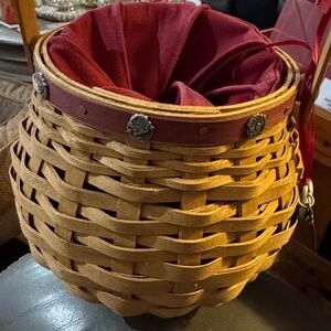 Woven Basket with Red Lining